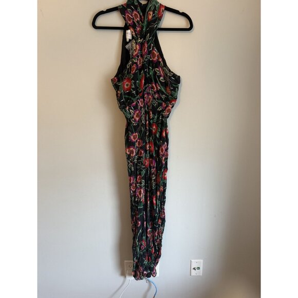 NWT MISA Halter Koral Floral Black Jumpsuit Romper Sleeveless Size S $470 [jb] - Picture 6 of 11